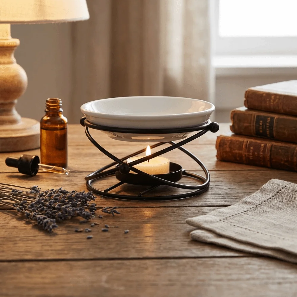 

Creative Minimalist Essential Oil Burner Modern Decorative Aromatherapy Candle Holder Iron Incense Burner Home Decor