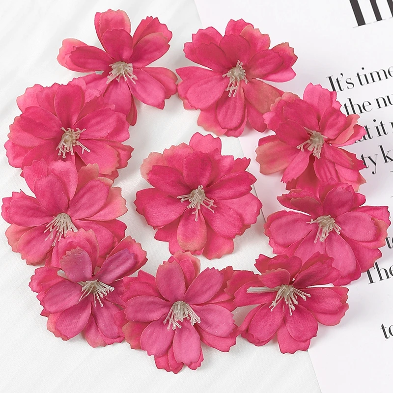 30Pcs Artificial Flowers Rose Head For Home Decor Marriage Wedding Decoration Fake Flowers DIY Craft Wreath Accessories