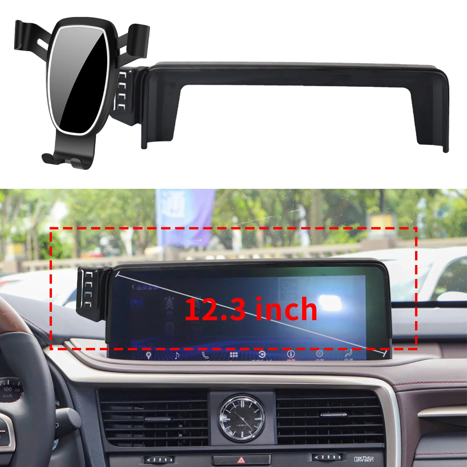 

fit for Lexus RX 2020 2021 2022 (12.3in/8in) Navigation Bracke Screen Base Phone Holder Mount Car ​​accessoires