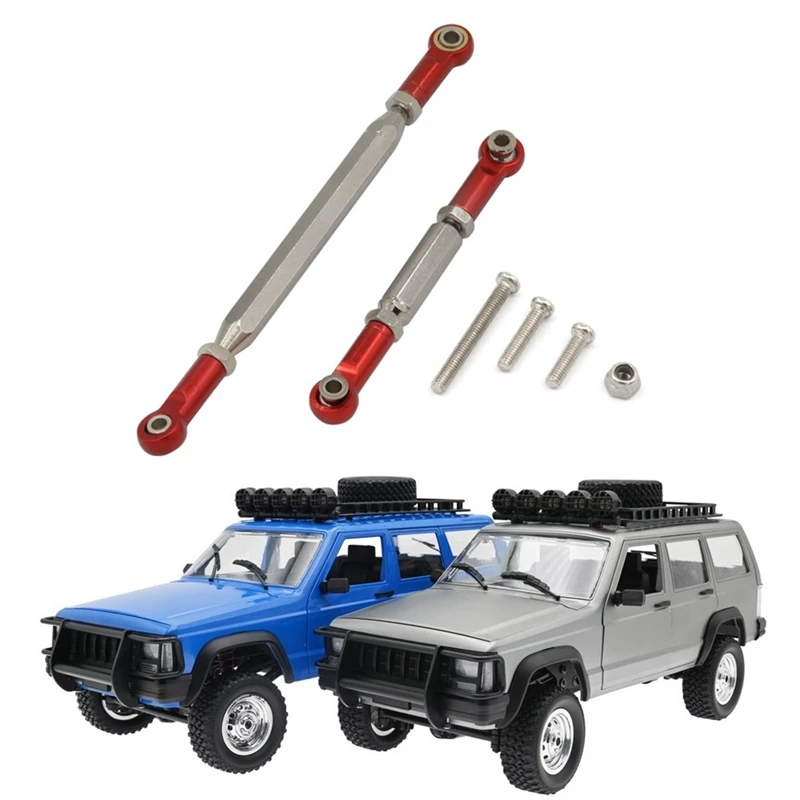 Metal Steering Rod Link Rod Tie Link For MN78 MN-78 MN 78 1/12 RC Car Upgrades Parts Accessories Red
