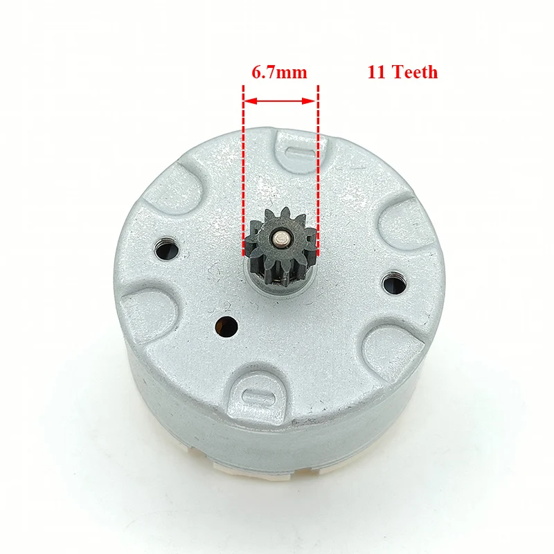 Standard RC500-KN/12500 Mini 500 Motor DC 6V 9V 12V 5800RPM Micro 32mm Diameter Round Spindle Motor 11T Gear for Sweeper Robot