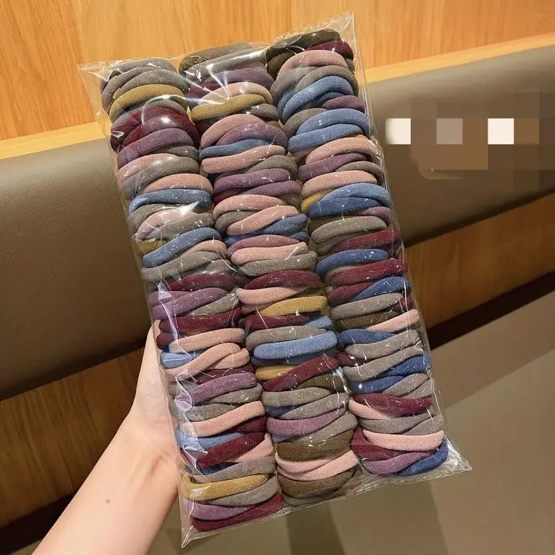 Candy Color Basic Hair Ties 20/50/100/200/300Pcs Soft Nylon Scrunchies for Women Girls Sports Ponytail Holders