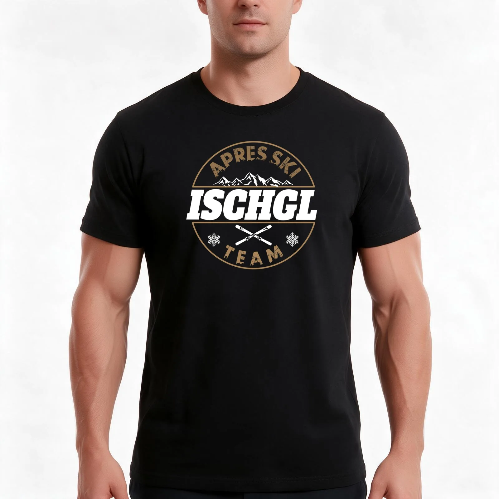 Apres ski team Ischgl winter holiday party T-Shirt, Summer Casual Cotton Tee, Oversized Streetwear Tops, Vintage Graphic Print