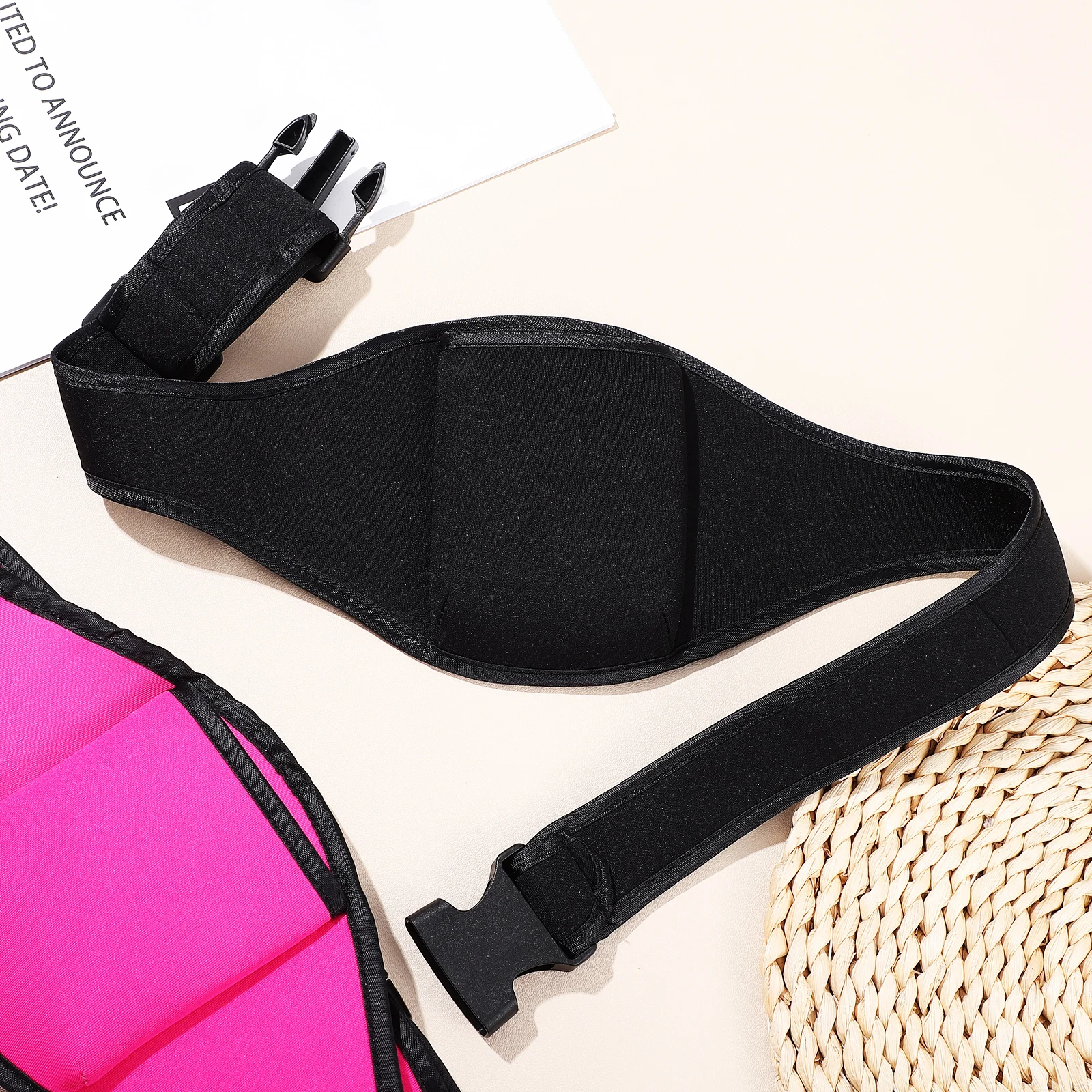 

2Pcs Neoprene Wireless Mic Belt Adjustable Fitness Microphone Holder for Running Yoga Waist Pack Storage Bag