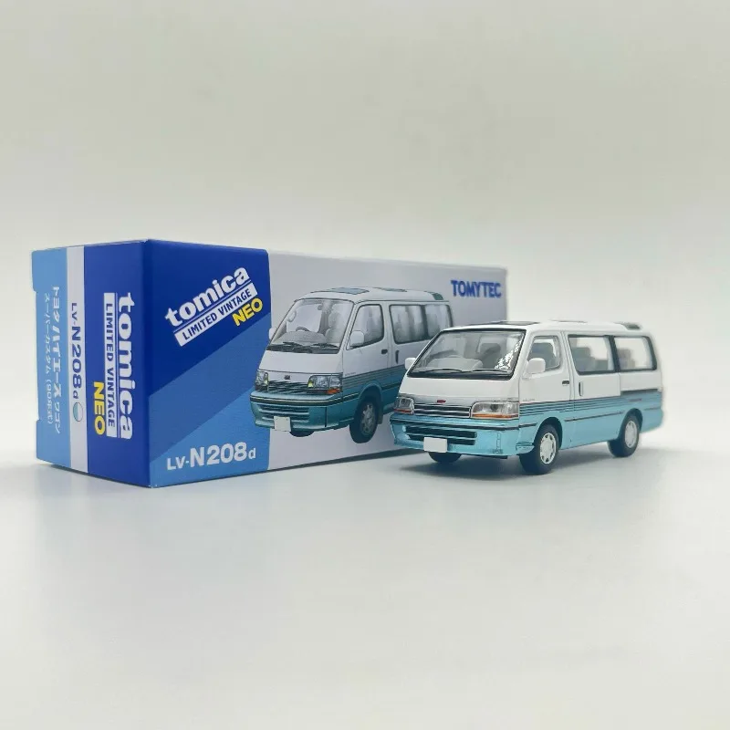 In stock 1:64 N208d HIACE WAGON Seal alloy replica vehicle model, boy toy gift, room collection statue