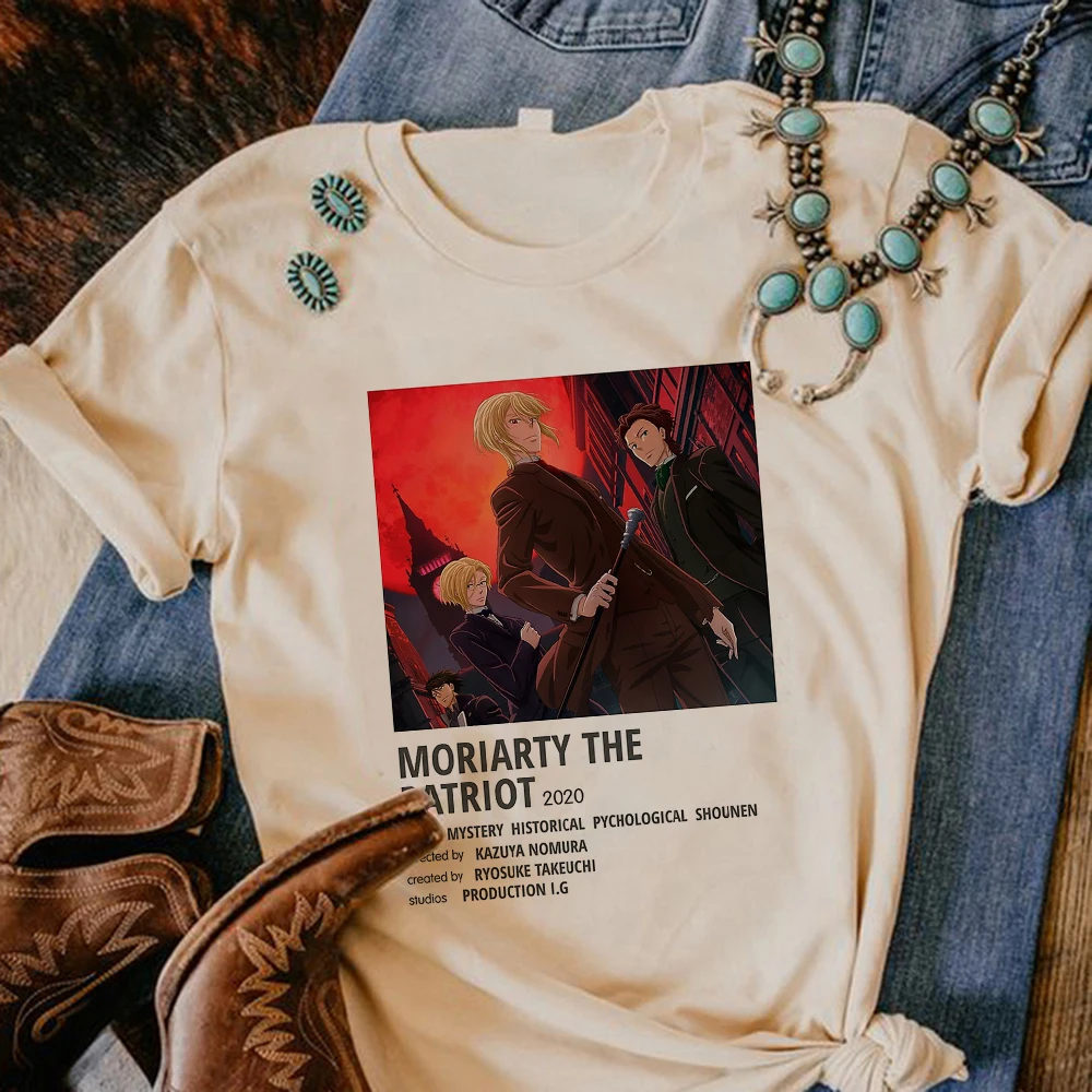 Moriarty the Patriot Tee women anime funny summer top girl funny anime designer clothing