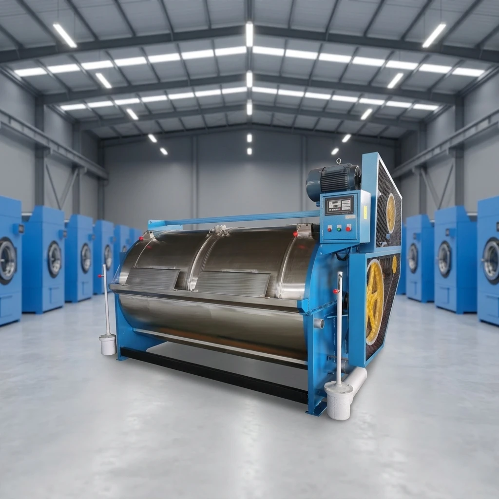 200kg Industrial Heavy Duty Horizontal Stainless Steel Semi-Automatic Steam Belly Washer for Jeans and Clothing Factory Pro