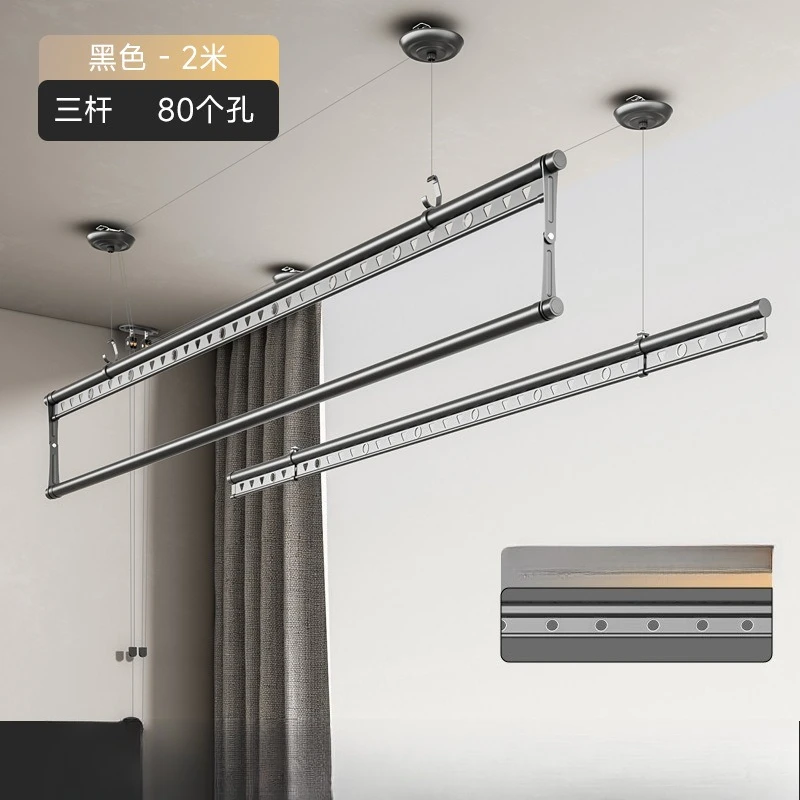 Handlift-Wäscheständer, Balkon, Haushalt, multifunktionaler Doppelstangen-Quiltständer