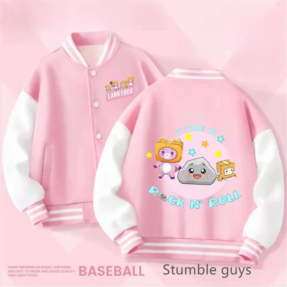 Fall/Winter Coat Kids Baseball Uniform Disney Collection 1-14 Gift Lanky Box Cartoon Print Boys Girls Kawaii Jacket