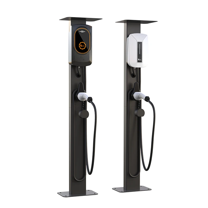 feyree Electric Vehicle Charging Station Pile Post Upright Post Wall Mounted for Wallbox Type1 Type2 Charger