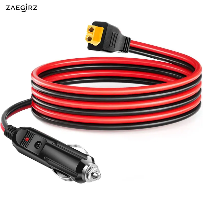 2m/6.5Ft 12V 24V Cigarette Lighter Socket to XT60 Female Cable for Oukitel Allpowers R600 Anker Solix Portable Power Stations.