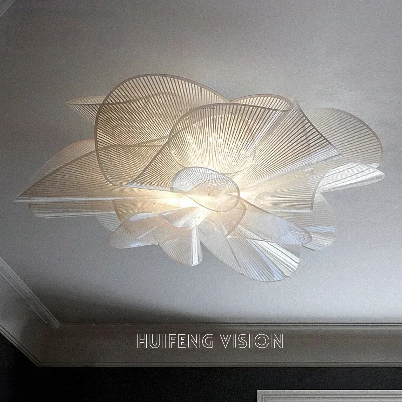 

Nordic Style Modern LED Pendant Light for Dining Room Bedroom Living Room Ceiling Lamp Black White PVC Lighting