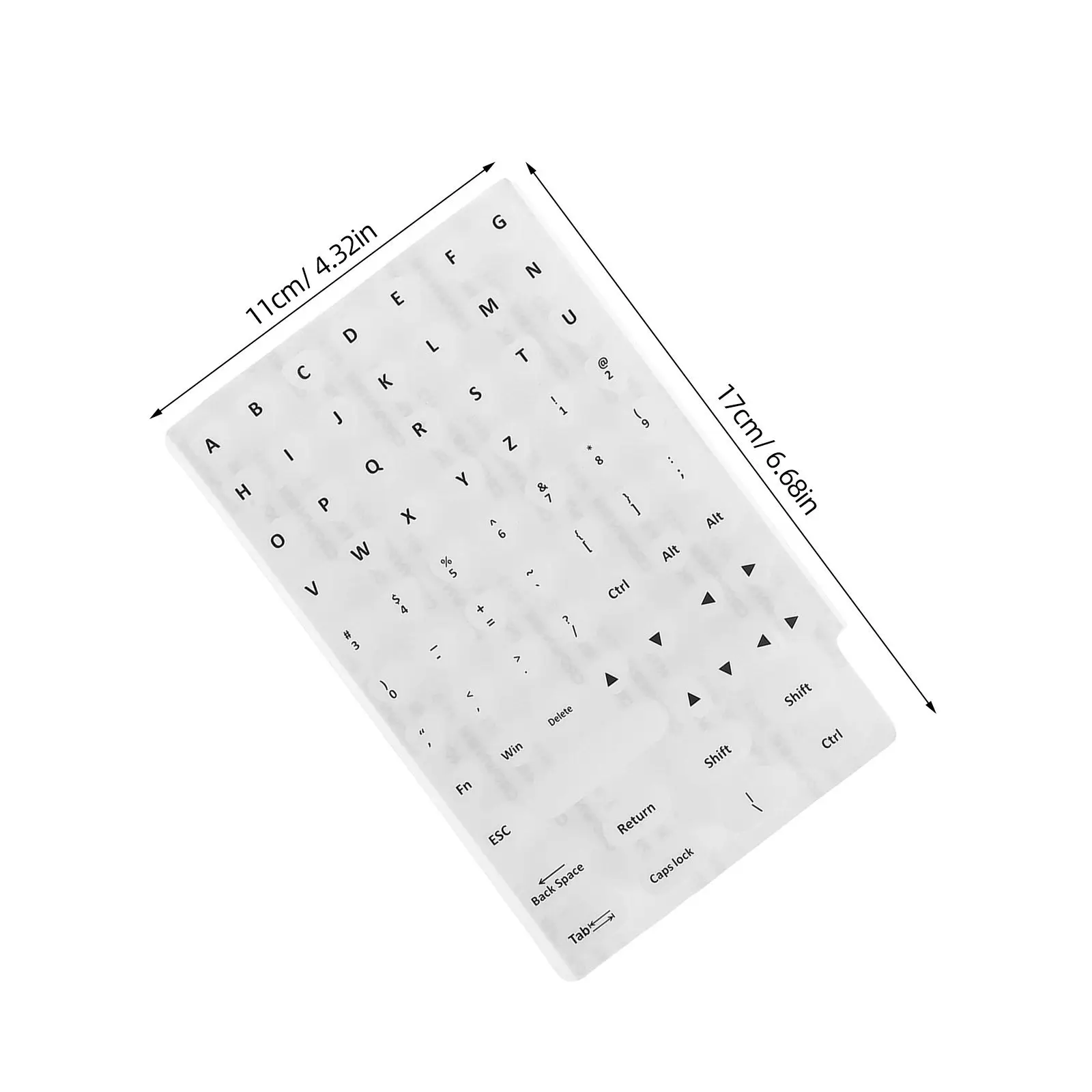 Raised Silicone Keyboard Stickers for Long Nails Nail Art Typing Accessories Soft Comfortable Keycaps with Embedded Letters Non