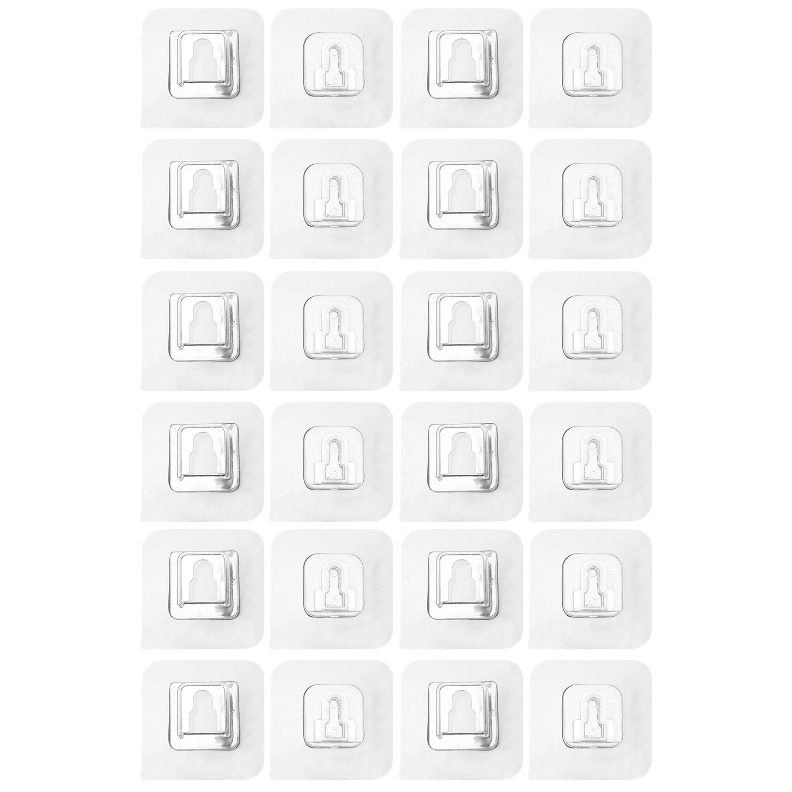 

12 Sets Waterproof Adhesive Hooks Acrylic Wall Hangers Sticky Coat Hooks Kitchen Bathroom Door Frame Storage Reusable