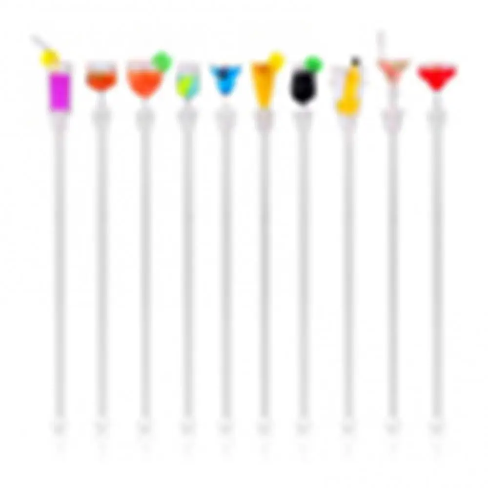 Stir 10Pcs Mixed Bar Puddler Muddler Stirring Ladle Stirrer Swizzle Sticks Cocktail Picks