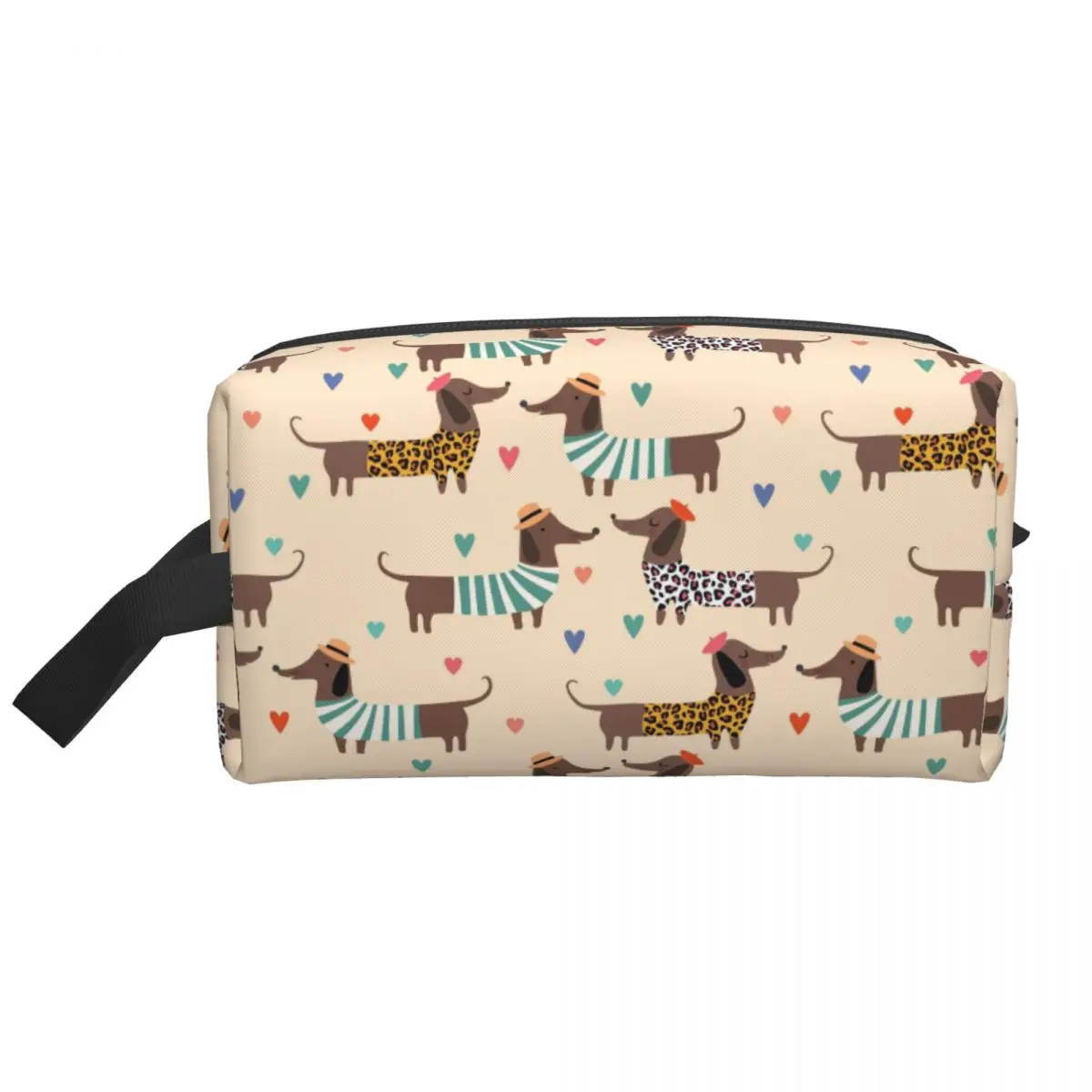 

Модная забавная такса на заказ, дорожная косметичка с героями мультфильмов, женская косметичка для макияжа, комплект для хранения красоты Dopp