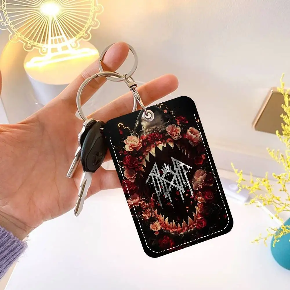 النوم روك باند T-Token حاملي بطاقات طالب بطاقة الهوية الغطاء الواقي حالات طالب الحرم الجامعي بطاقات الوصول مفتاح سلسلة مكافحة خسر #5