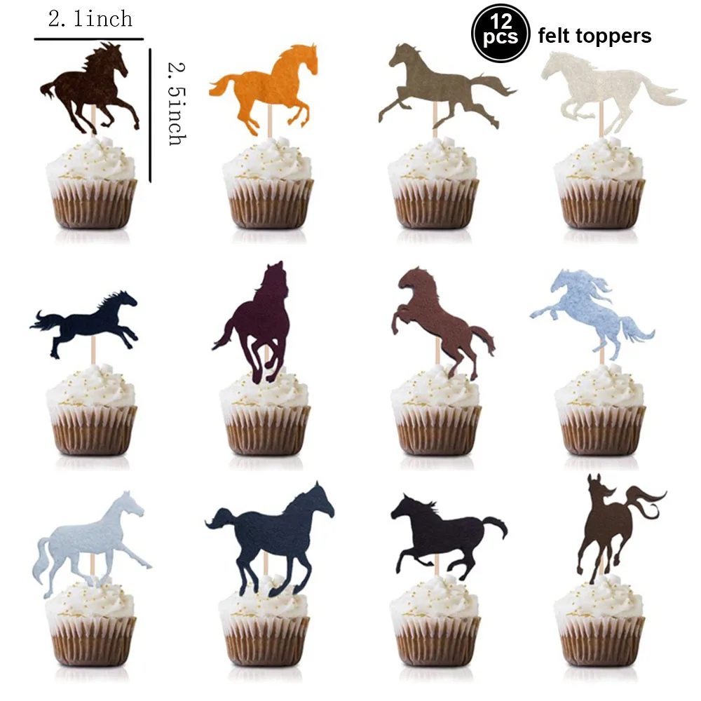 Pferde-Kuchendekoration Realistische Pferdefiguren Laufende Tierfiguren Mini-Scheunenspielzeug für Kinder Cowboy-Geburtstagsparty-Zubehör – Detail 11