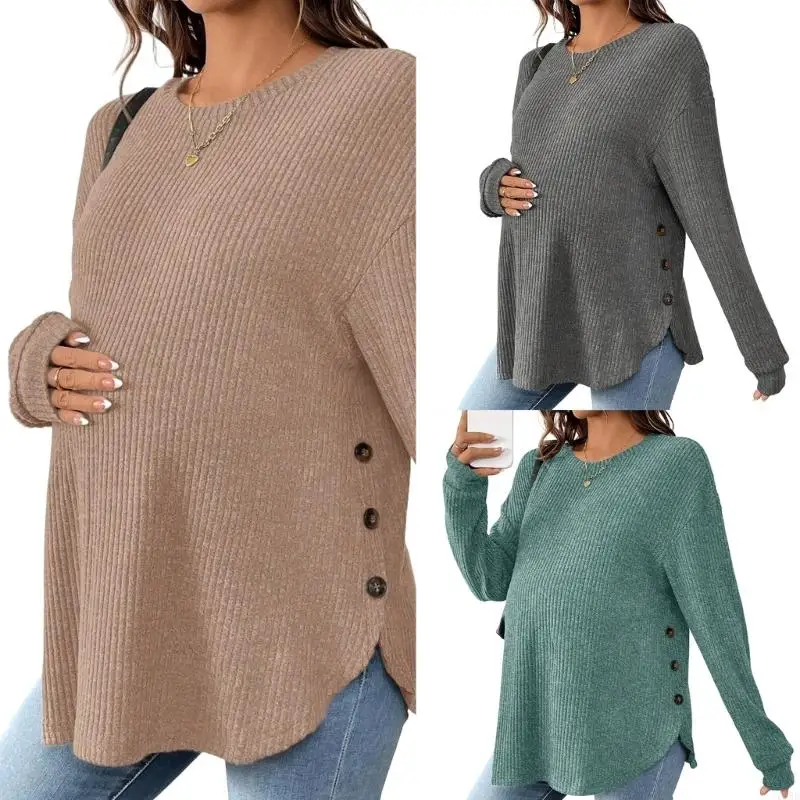 

Y88D Толстовка для беременных из эластичной мягкой ткани, повседневная свободная конструкция, осенне-зимняя одежда