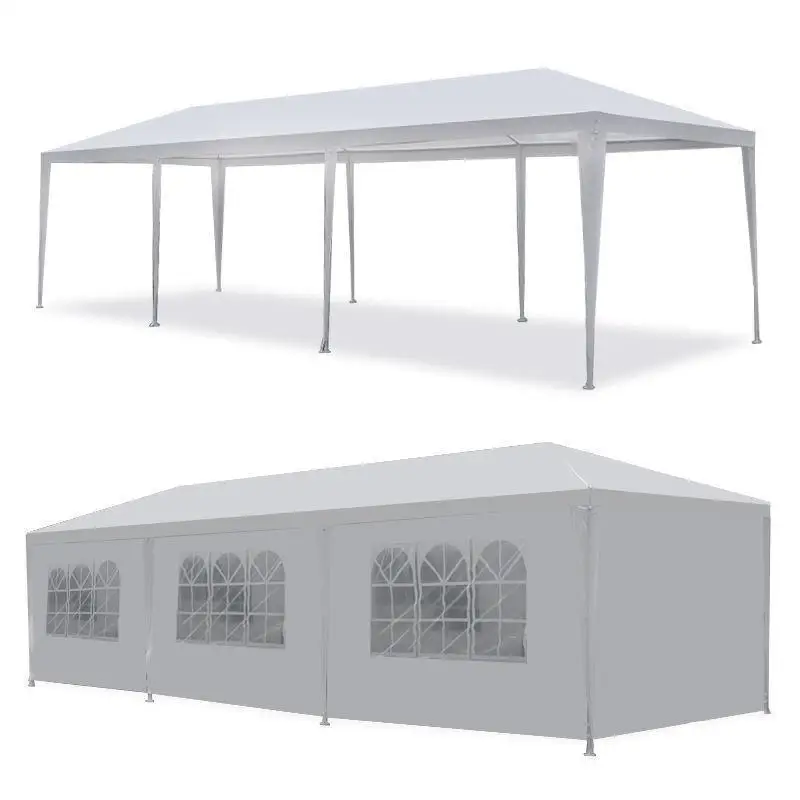 Tenda da esterno per baldacchino da 10'x30', tenda per matrimoni, padiglione, 8 pareti rimovibili, bianca