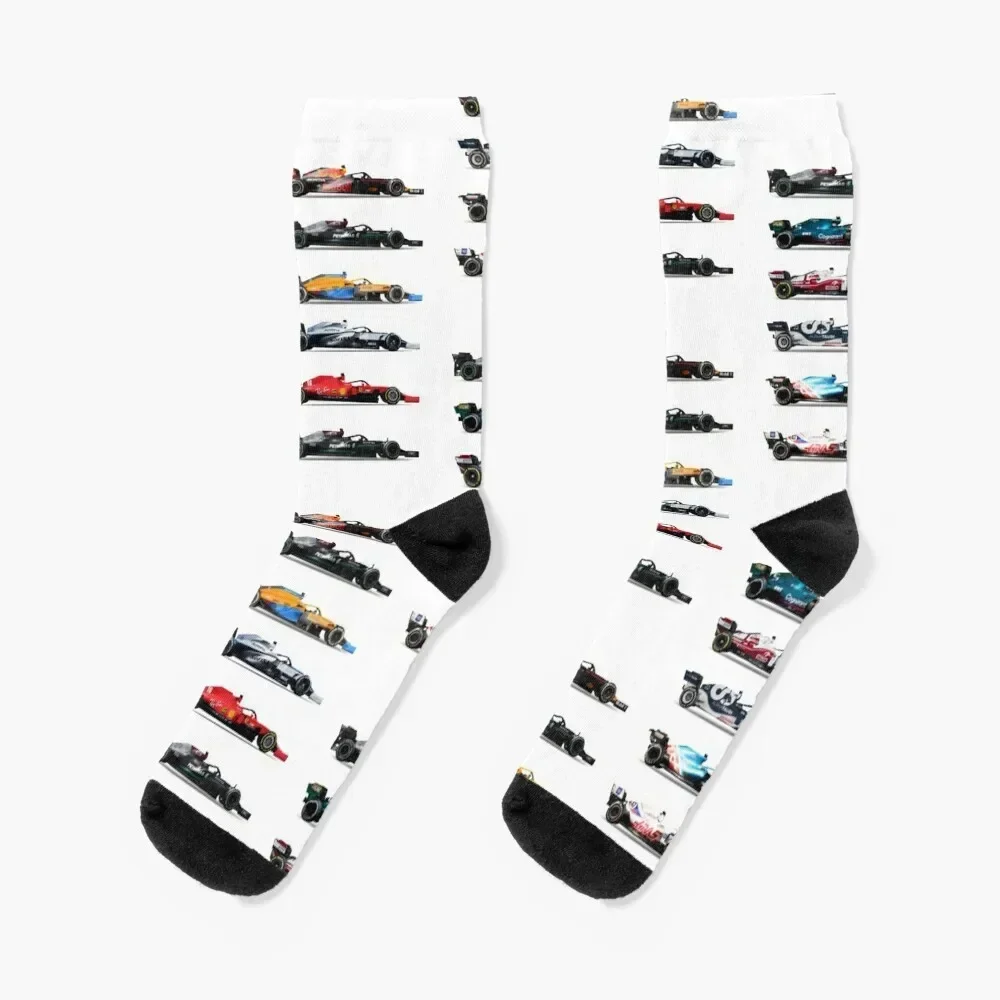 

F1 All cars 2022 Socks floral cool hockey snow Luxury Woman Socks Men's