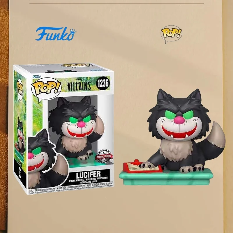 

Kawaii Disney Lucifer Vinyl Figure Doll Funko Pop Limited Edition Decor Q Version Sculpture Dolls Collect Souvenirs Gift Toys