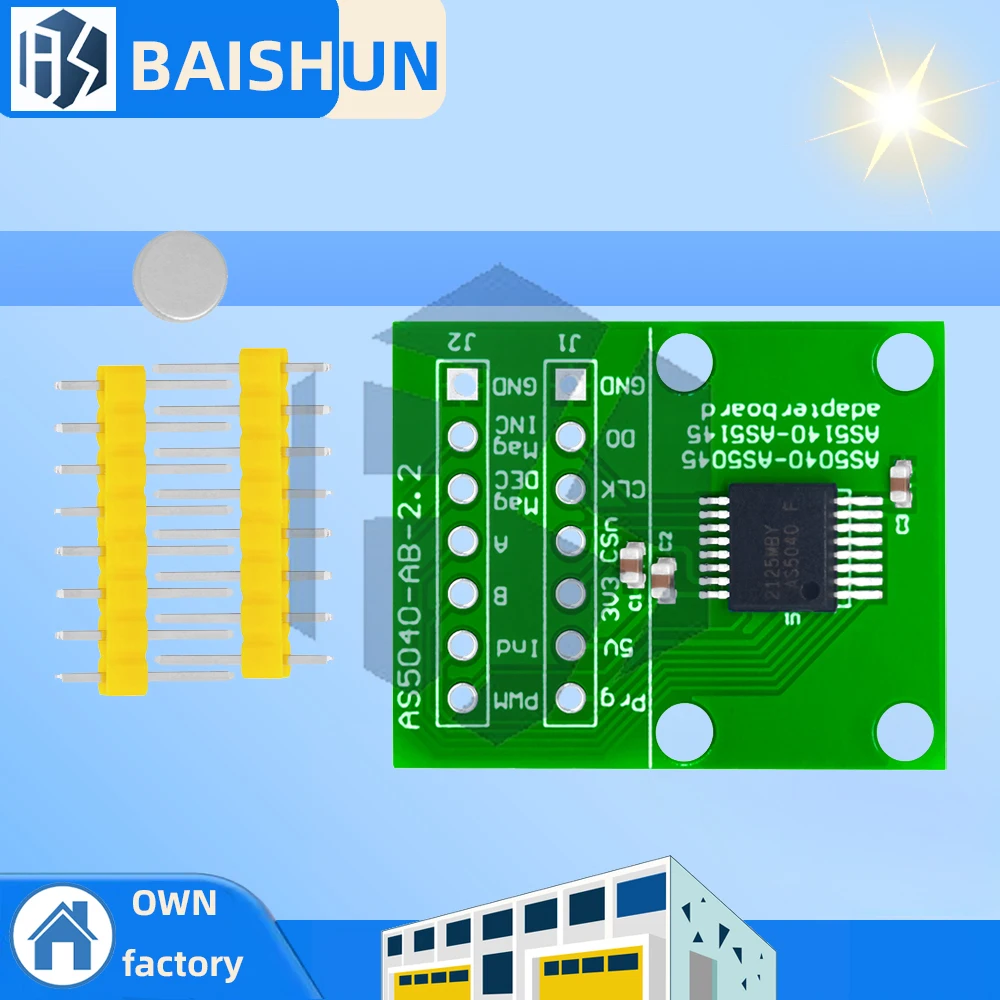 AS5040-ASST AS5040 Módulo sensor codificador rotatorio magnético sin contacto programable reemplaza codificador óptico para arduino