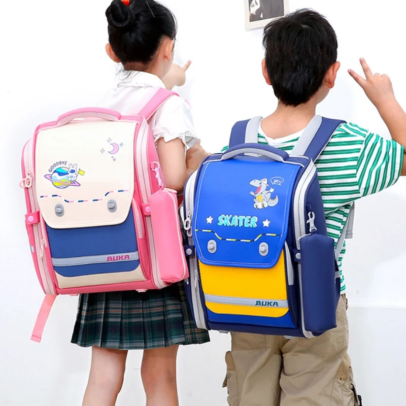 High-capacity Primary Children Cartoon Dinosaur Rabbit Backpacks New Girls Boys Students Fashion Cute Schoolbags with Pen Bag