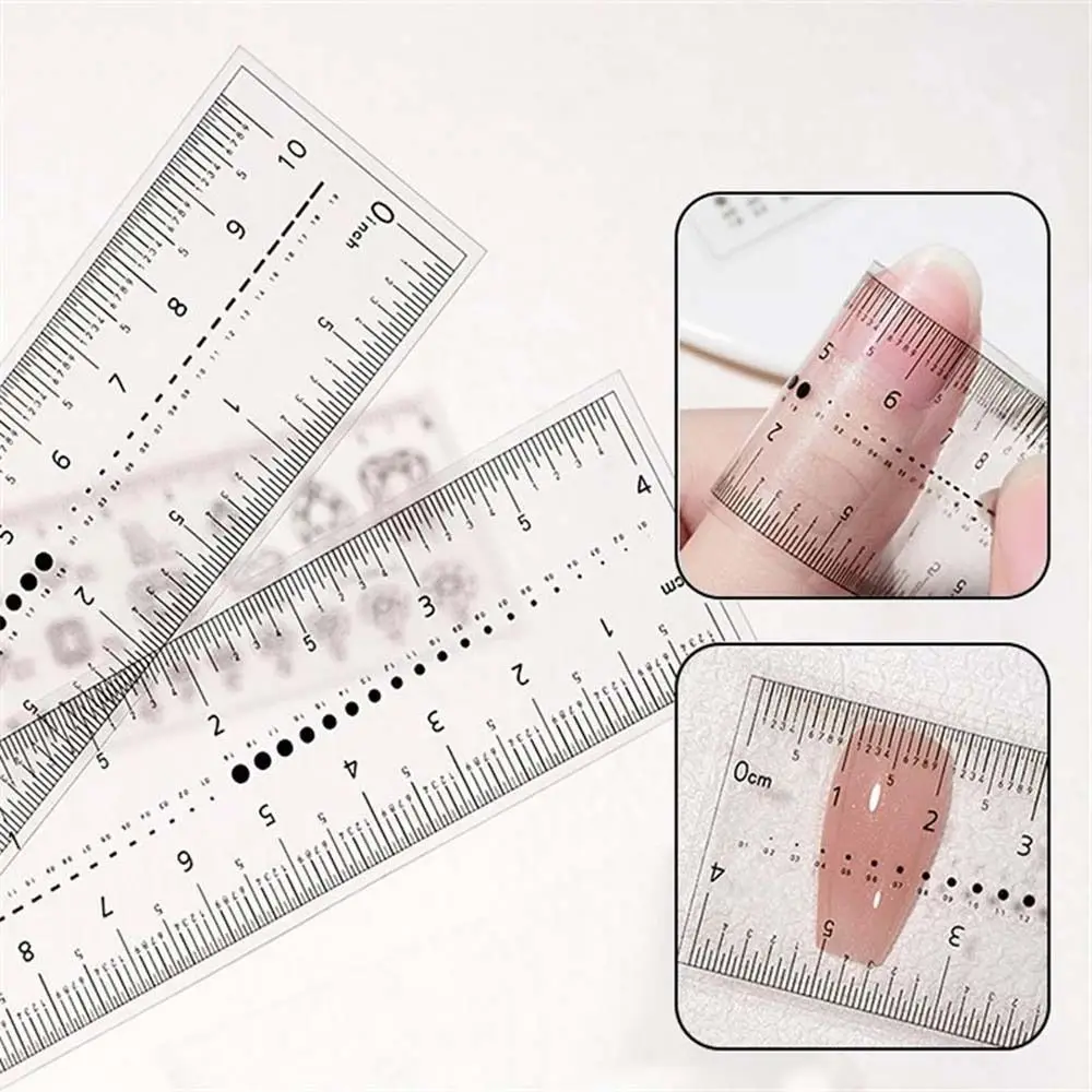 Misurazione strumenti di misurazione delle unghie unghie finte dimensioni Manicure righello Nail Art righello morbido misura delle unghie righello accessori per unghie