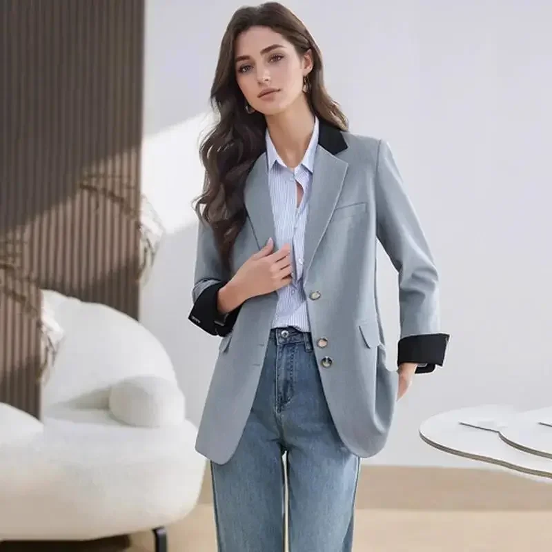 Fashion Outerwears Autumn Winter New in Coats Blazers Casaco Feminino Women's Jacket Woman Clothes 2024 Casual Veste Femme