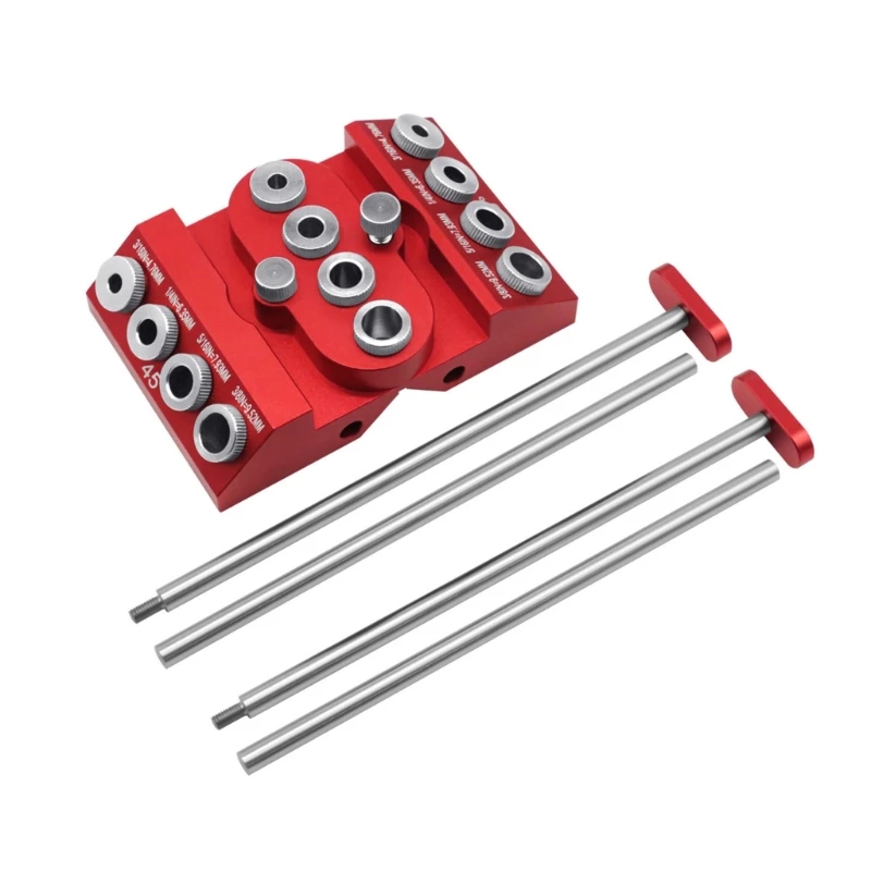 12PF 30 45 90 Degree 4 Drill Hole Guide Jig Portable Cable Railing Lag Screw