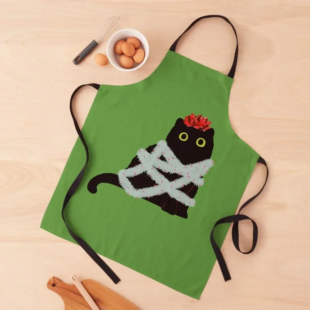 

Christmas Cat Apron Kitchen Kawaii Accessories Custom painters Waterproof Apron