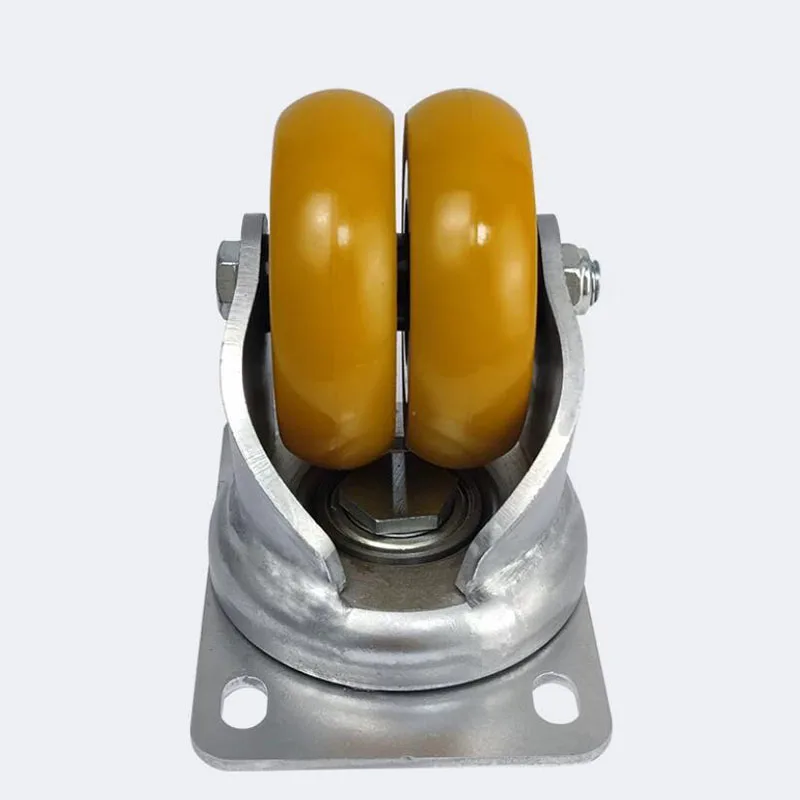 3 Inch PU Drive Swivel Caster Heavy Duty Fork Wheel AGV Wheel 250kg Load Capacity Industrial Transport Roller