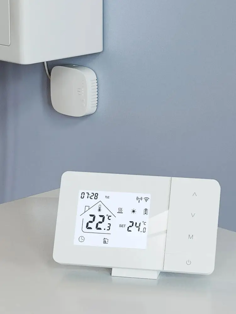 Beok Smart Wireless Thermostat für Gaskessel, Fußbodenheizung, Aktuator, Tuya Wifi Kühlthermostat mit Alexa