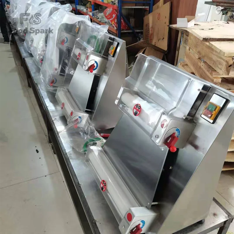 Automatic Electronic Pizza Dough Roller Sheeter Machine New Condition for Bakery Use-for Wheat Flour Corn Water Ingredients