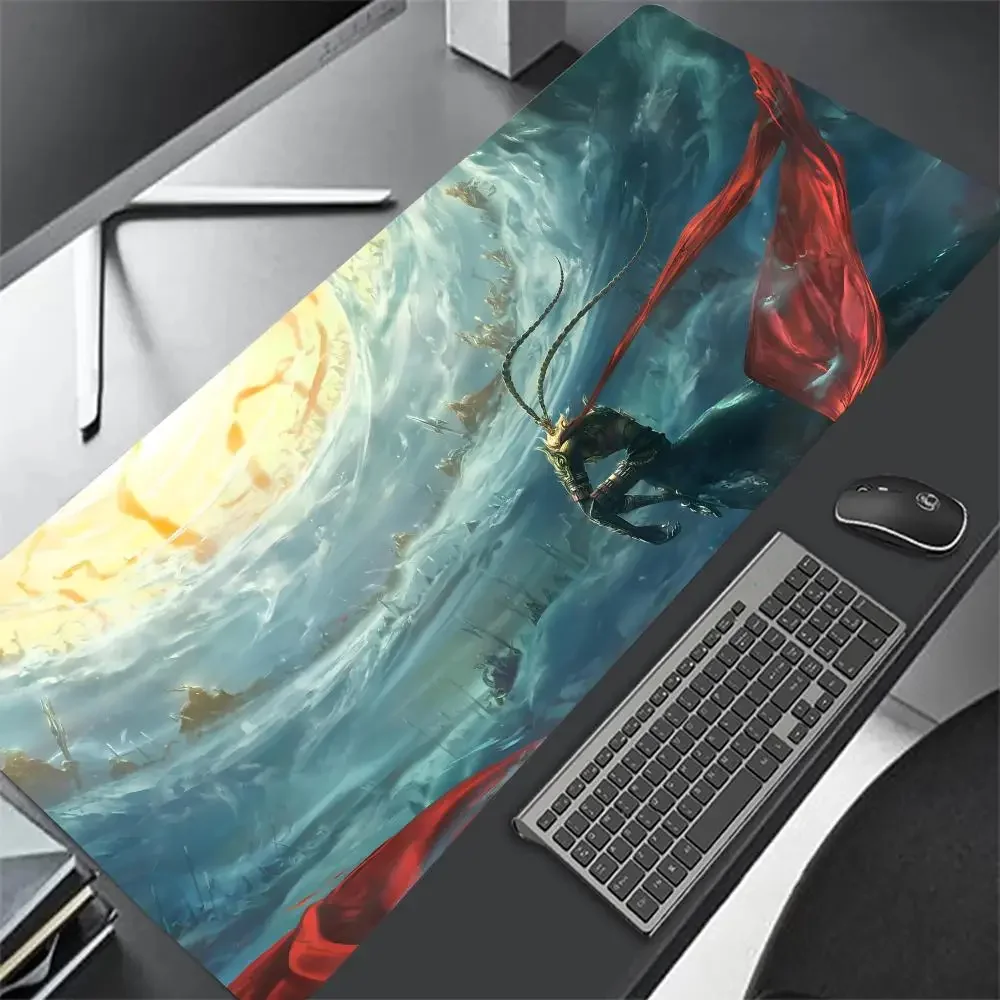 Art Sun WuKong Monkey King Mousepad Large Gaming Mouse Pad LockEdge Thickened Computer Keyboard Table Desk Mat