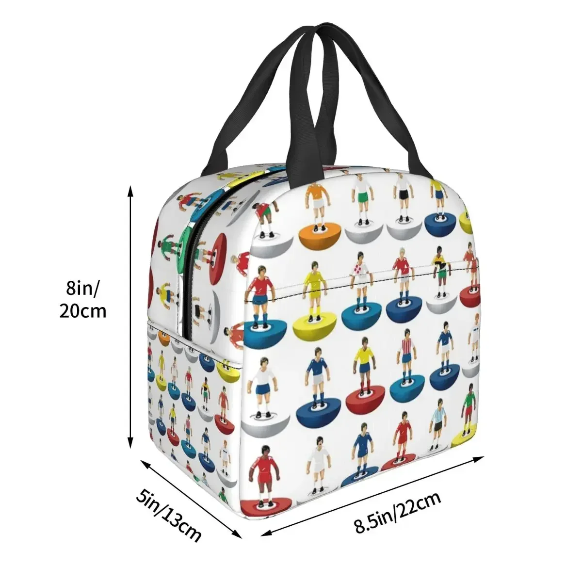 World Subbuteo Players Insulated Lunch Bag for Women Children Portable Food Boxes Thermal Lunch Box Tote