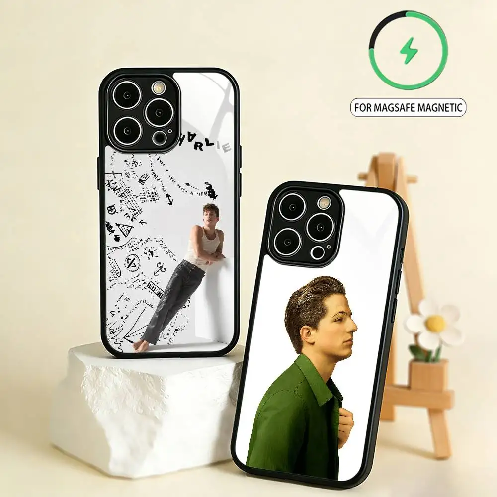 

S-Singer C-Charlie Puth Phone Case For iPhone17,16,15,14,13,12,11 Plus,Pro Max Magnetic For Magsafe Wireless Charging