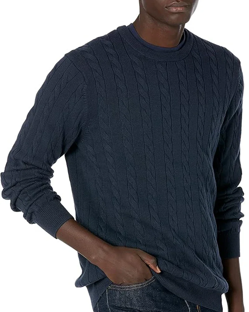 Men's custom cashmere sweater, 100% pure cashmere round neck, thick and loose oversized knitted bottom wool sweater