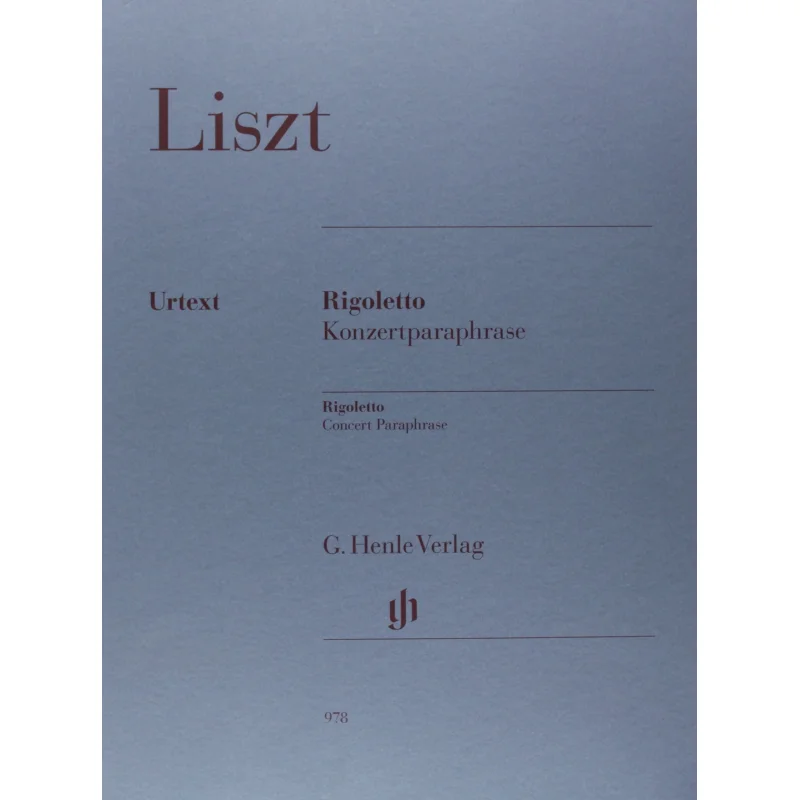 

HN978 Liszt RigolettoParaphrase Sukuneler Ullrich G Henle Verlag 9790201809786 Книга