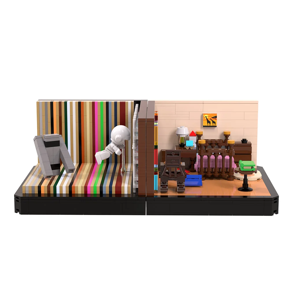 Gobricks MOC classic film Interstellars Building Blocks Model Architectural Study Room Bricks diy Assembled Toy Children Gift