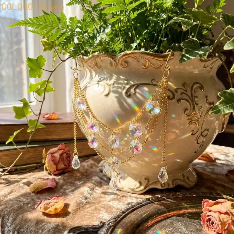 Attractive Crystal Plant Support Adding Glowing Effects To Indoor Outdoor Locations D0LD