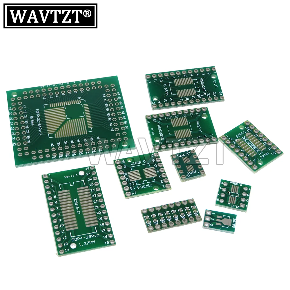 Плата печатной платы SMD Turn to DIP адаптер конвертерная пластина SOP 8/16/14/20/24/28P SOT89 SOT23 SOT223 TO DIP SOP/MSOP/TSSOP 10 шт. IGMOPNRQ
