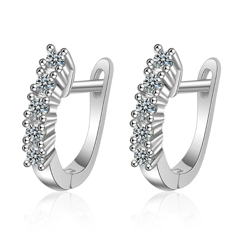 Neue Ohrringe aus 925er-Sterlingsilber, Moissanit für Damen, exquisite Freundin, Hochzeit, Verlobung, Schmuck, Mode, Geschenke, Party