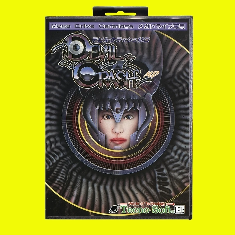 Devil Crash MD Game Card 16 Bit JAP Cover for Sega Megadrive Genesis Video Game Console Cartridge