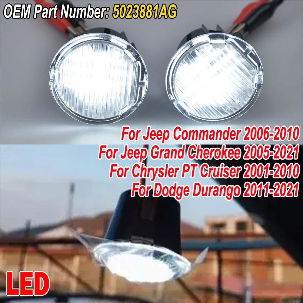 

2Pcs LED Trunk Interior Cargo Lift Gate Lamps Luggage Lights For Dodge Durango Jeep Grand Cherokee Commander Chrysler PT Cruiser