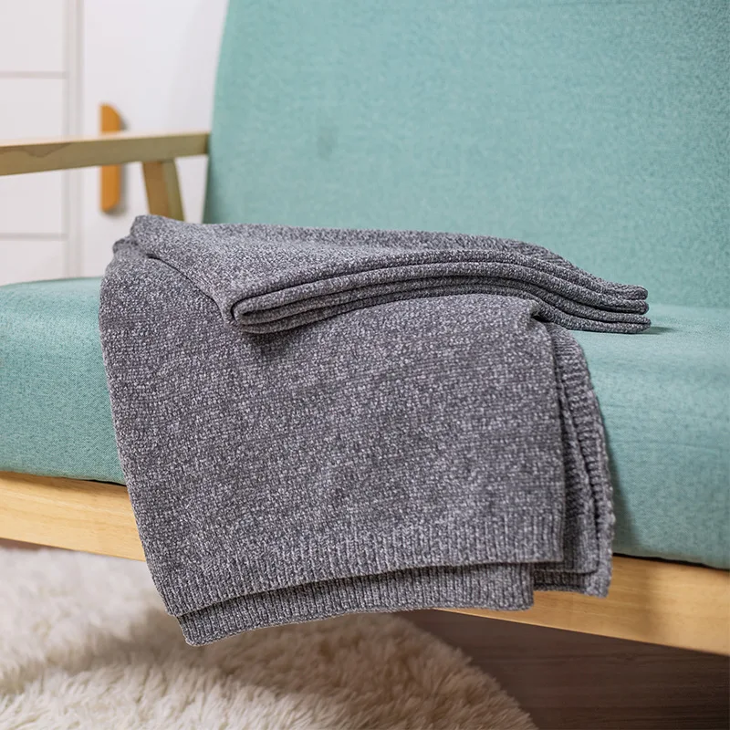 Drop Shipping Knit Throw Blanket Polyester Soft Bed Small Blanket Nap Office Quilt Home Blanket