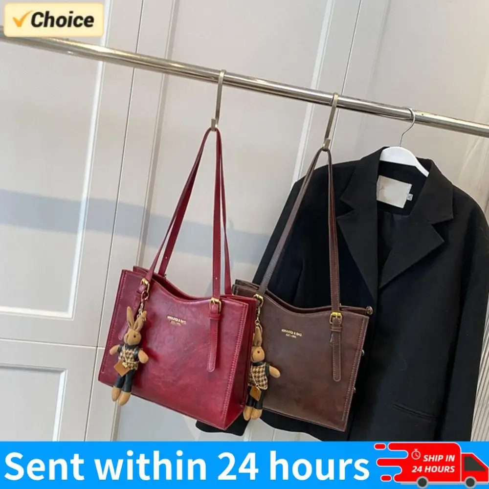 

Женская винтажная сумка через плечо с подвеской, повседневная сумка-тоут большой вместимости, мягкая сумка-тоут, дорожная сумка для женщин