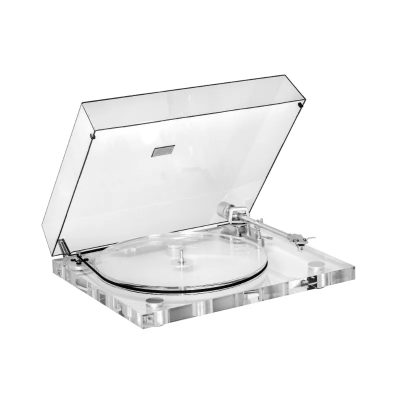 for Bluetooth Record Player Transparent Acrylic Turntable Built In Stereo Speakers
