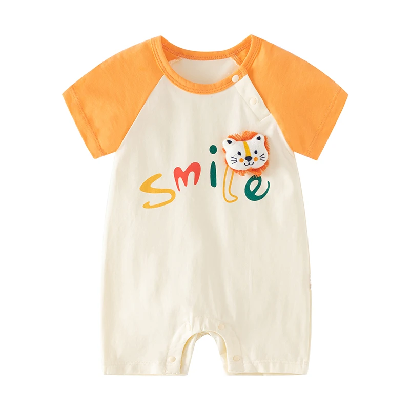 Baby summer clothes, newborn clothes, male and female baby onesies, full moon and 100 days, super cute clothes, summer thin craw